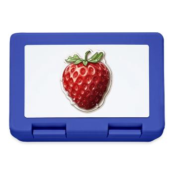 Strawberry - illustration - Lunchbox - royal blue - Front