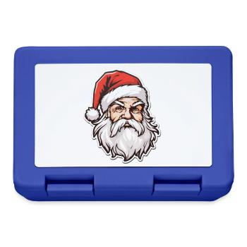 Père Noël - illustration - Boîte à goûter - bleu royal - Devant