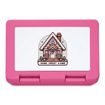 Home Sweet Home - House Illustration - Lunchbox - pink - Front