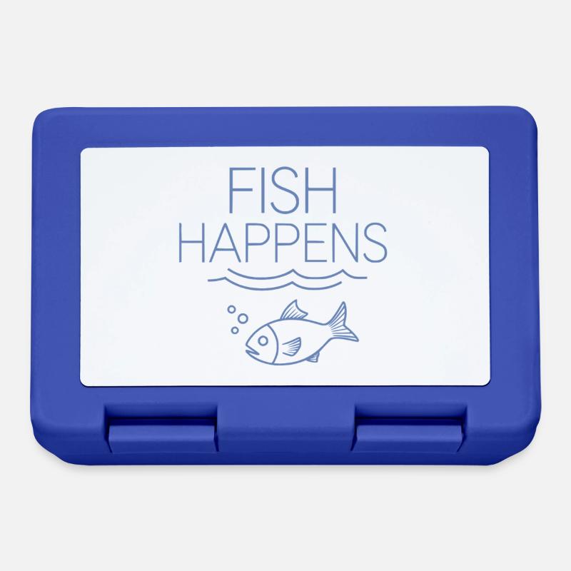 fish happens - Brotdose - Royalblau