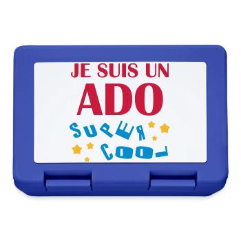 adolescent / enfant / ado / adolescente - Boîte à goûter - bleu royal - Devant