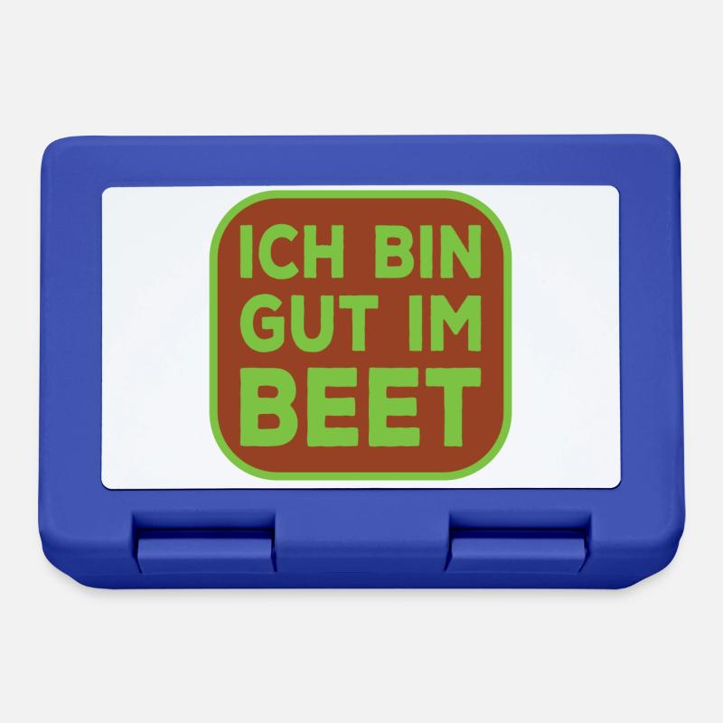 Ich bin gut im Beet lustiger Gärtner Spruch - Brotdose - Royalblau