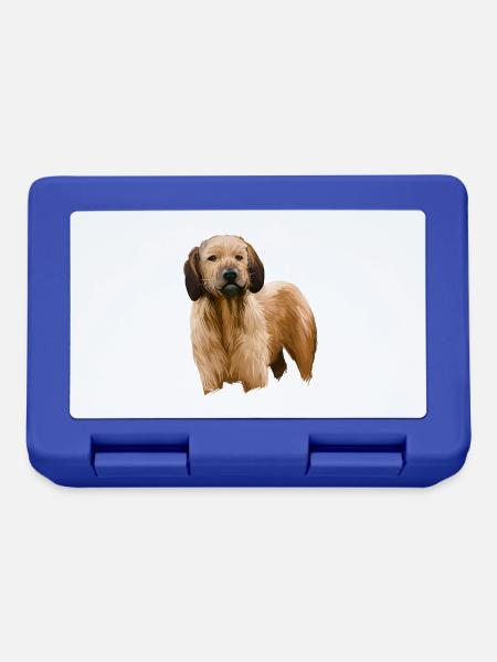 Steirische Grobhaarhund-Illustration - Brotdose - Royalblau