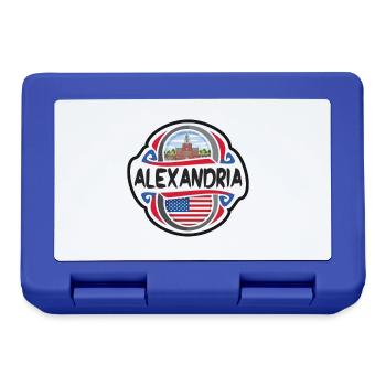Alexandria USA United States Flag Travel Souvenir - Lunchbox - royal blue - Front