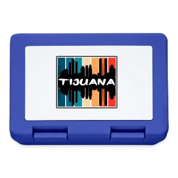 Tijuana Mexiko Skyline Silhouette Reise Souvenir - Brotdose - Royalblau - Vorne