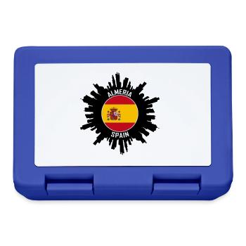 Almeria Skyline Spanien Flagge Reise-Souvenir - Brotdose - Royalblau - Vorne