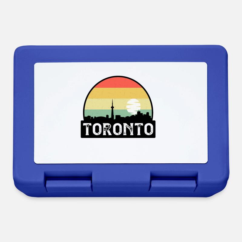 Souvenir de voyage de Toronto Canada Flag Skyline - Boîte à goûter - bleu royal