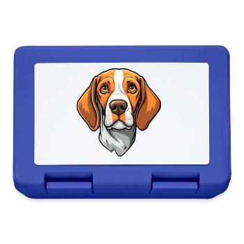 Ariege Pointer Hund Rasse Cartoon Kawaii Illustrati - Brotdose - Royalblau - Vorne