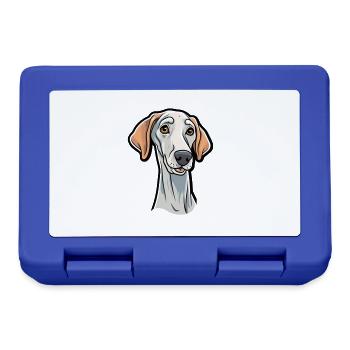 Sloughi Hunderasse Cartoon Kawaii Illustration - Brotdose - Royalblau - Vorne