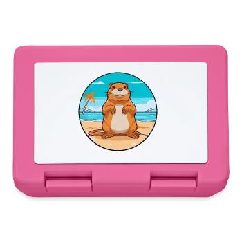Gopher Aquarell Cartoon Kawaii Clipart Tier - Brotdose - Pink - Vorne