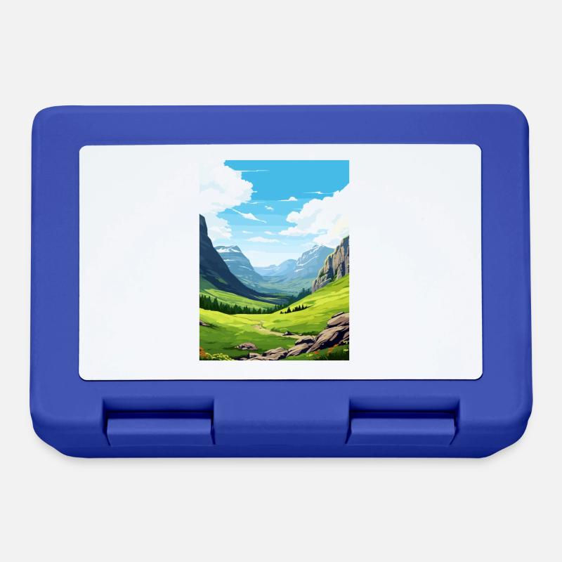 Affiche de voyage du parc national d’Ordesa et du Mont-Perdu - Boîte à goûter - bleu royal