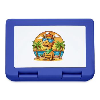 Camel Lustige Cartoon Sommer Strand Sonnenbrille - Brotdose - Royalblau - Vorne