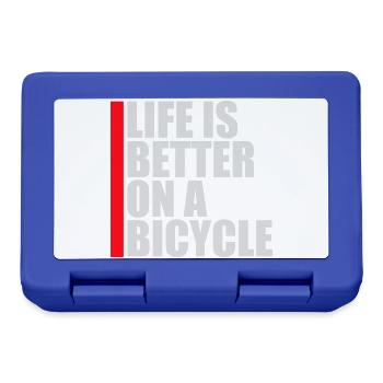 Life is better on a bicycle Cycling Saying Sport - Lunchbox - royal blue - Front