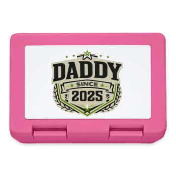 Papa seit 2025 – Proud Dad Design - Brotdose - Pink - Vorne