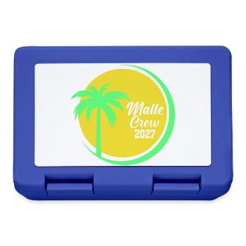 Malle Crew 2027 Palmen Design - Brotdose - Royalblau - Vorne