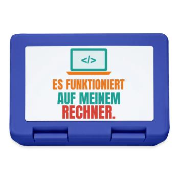 Es funktioniert auf meinem Rechner – IT Spruch - Brotdose - Royalblau - Vorne