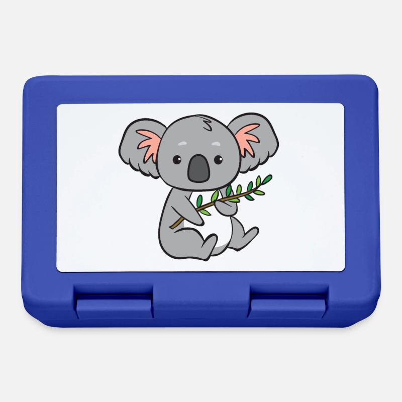 Koala - mit Ast - Brotdose - Royalblau
