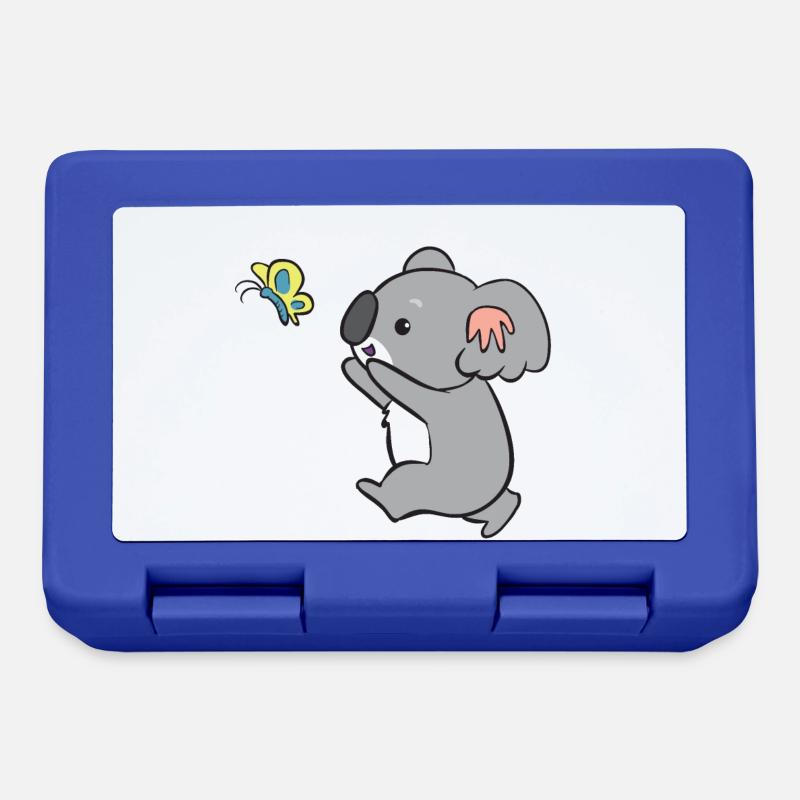 Koala - attrape le papillon - Boîte à goûter - bleu royal