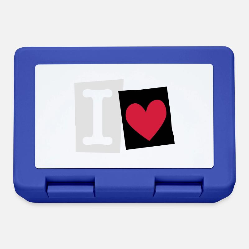 I Love (cutter font) - Boîte à goûter - bleu royal