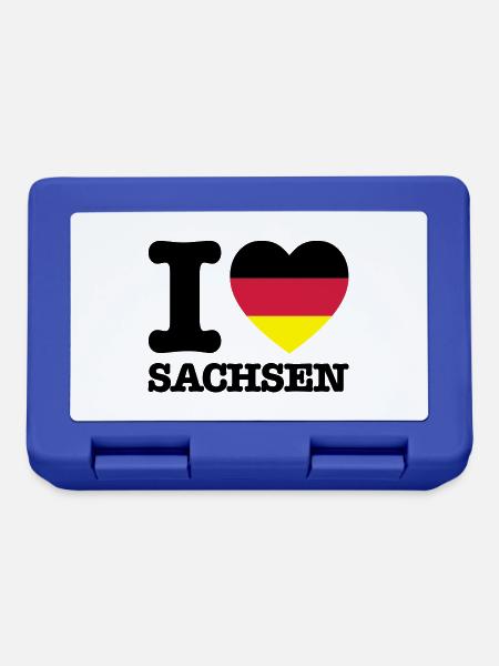 I Love Sachsen Deutschland - Brotdose - Royalblau