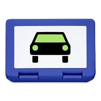 Auto Symbol - Brotdose - Royalblau - Vorne