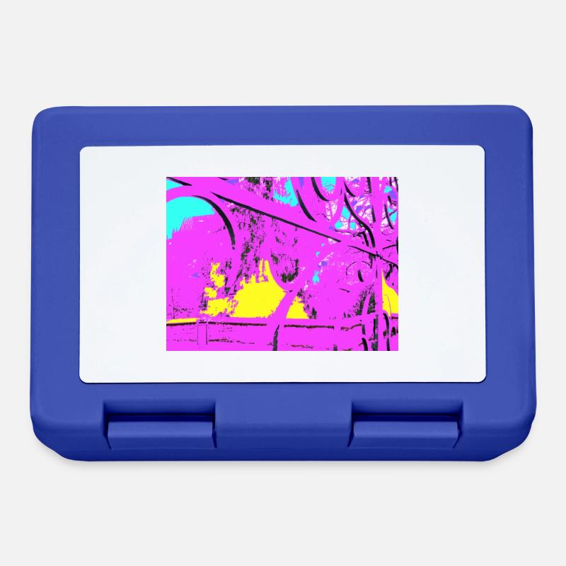 Pont violet dans Pop Art - Boîte à goûter - bleu royal