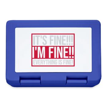 everything is fine quote - Lunchbox - royal blue - Front