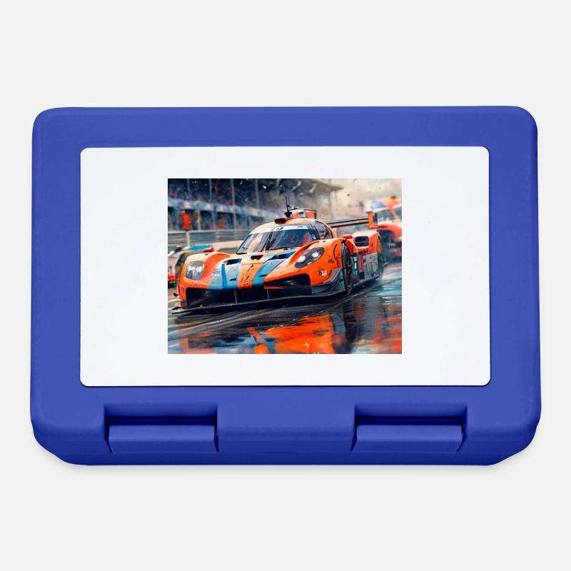 Course automobile - Boîte à goûter - bleu royal