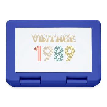 1989 Vintage Vintage Retro Birthday - Original - Lunchbox - royal blue - Front