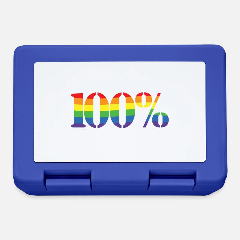 100% Regenbogen - Brotdose - Royalblau