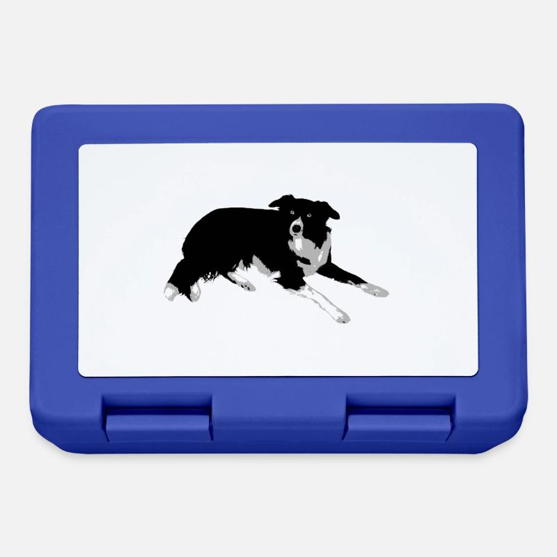 Border Collie - Boîte à goûter - bleu royal