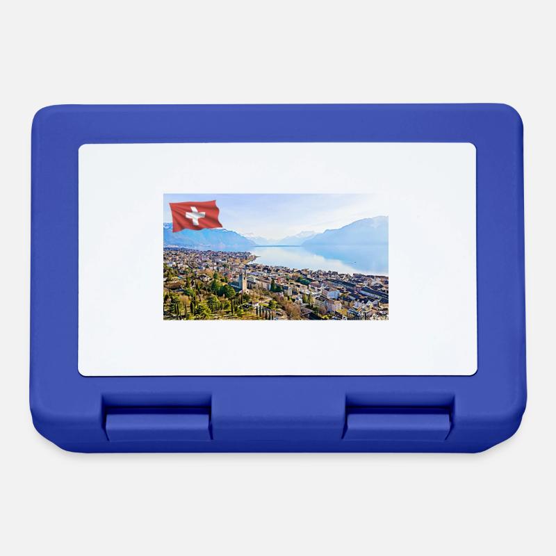 Vevey, Suisse. - Boîte à goûter - bleu royal