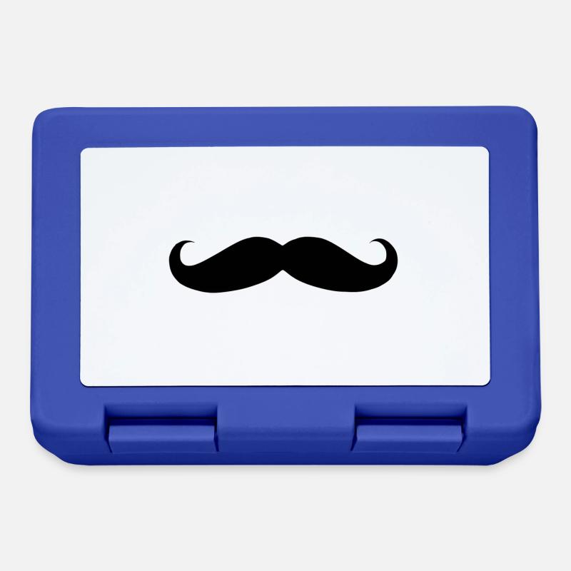 Moustache / Schnurrbart - Brotdose - Royalblau