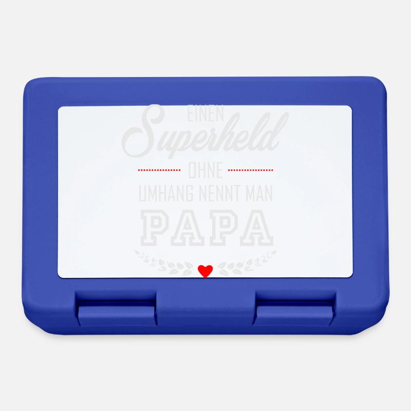 Superheld Papa - Brotdose - Royalblau