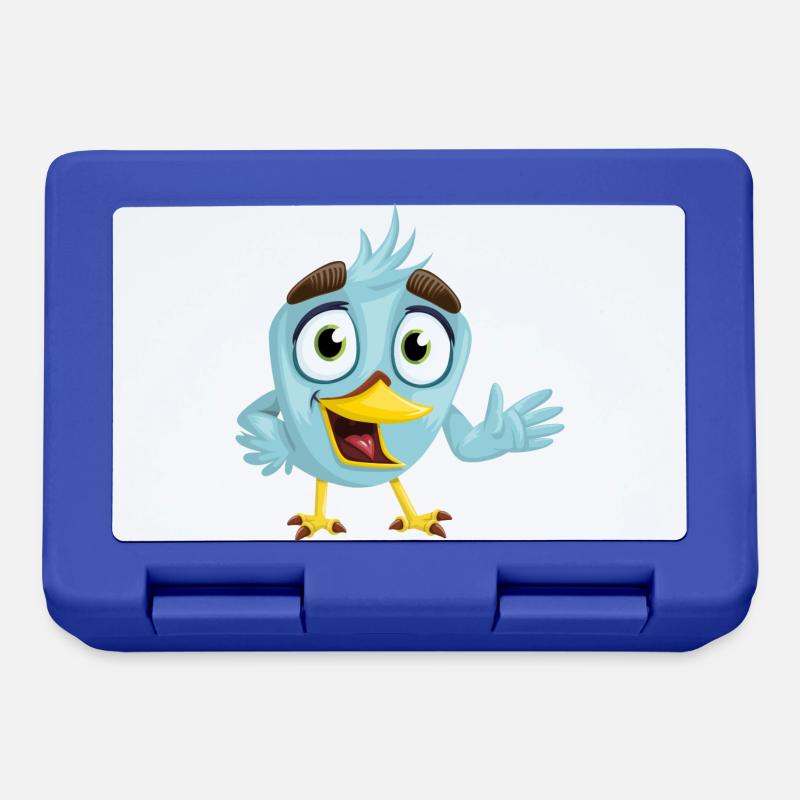 Vogel - Brotdose - Royalblau