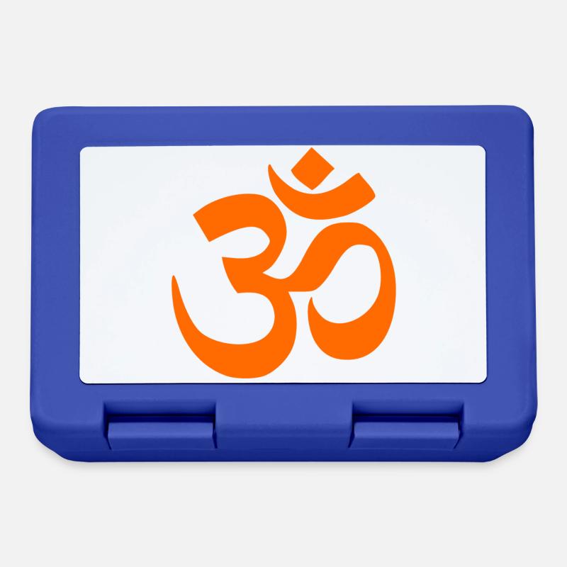 orange, om - Boîte à goûter - bleu royal
