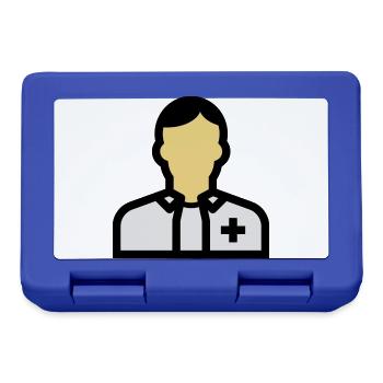 Pflegepersonal, Krankenpfleger, Pfleger, Arzt, - Brotdose - Royalblau - Vorne