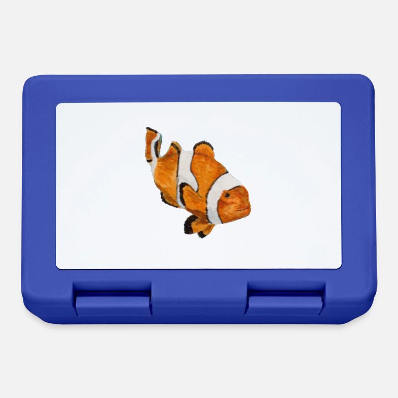poisson clown - Boîte à goûter - bleu royal