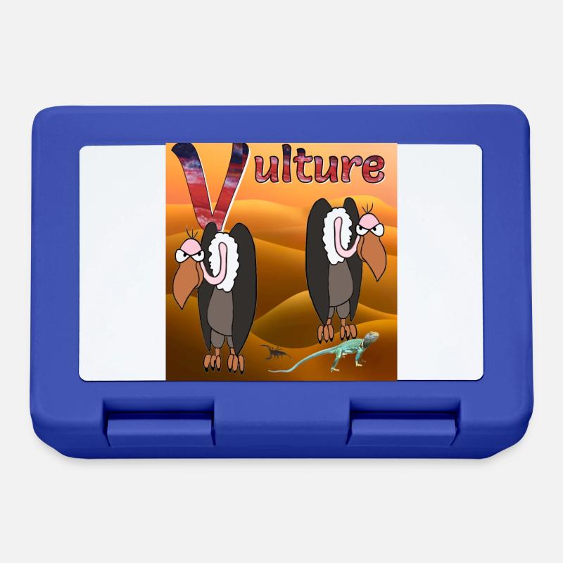 V pour vautour - Boîte à goûter - bleu royal