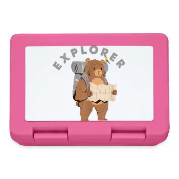 Explorer Backpacking Hiking Bear avec carte - Boîte à goûter - rose - Devant