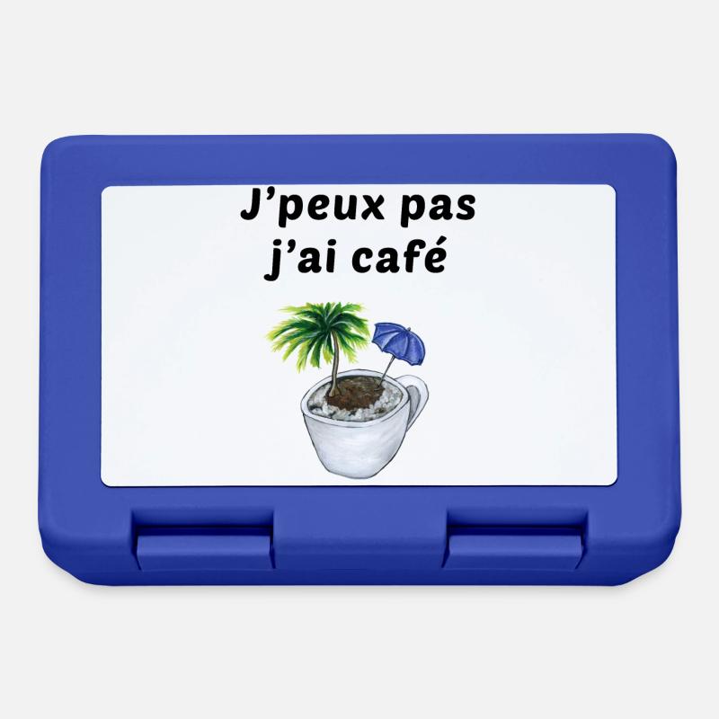 j'peux pas j'ai café - Boîte à goûter - bleu royal
