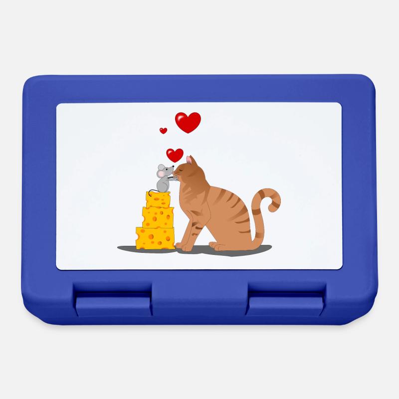 cat and mouse - Lunchbox - royal blue
