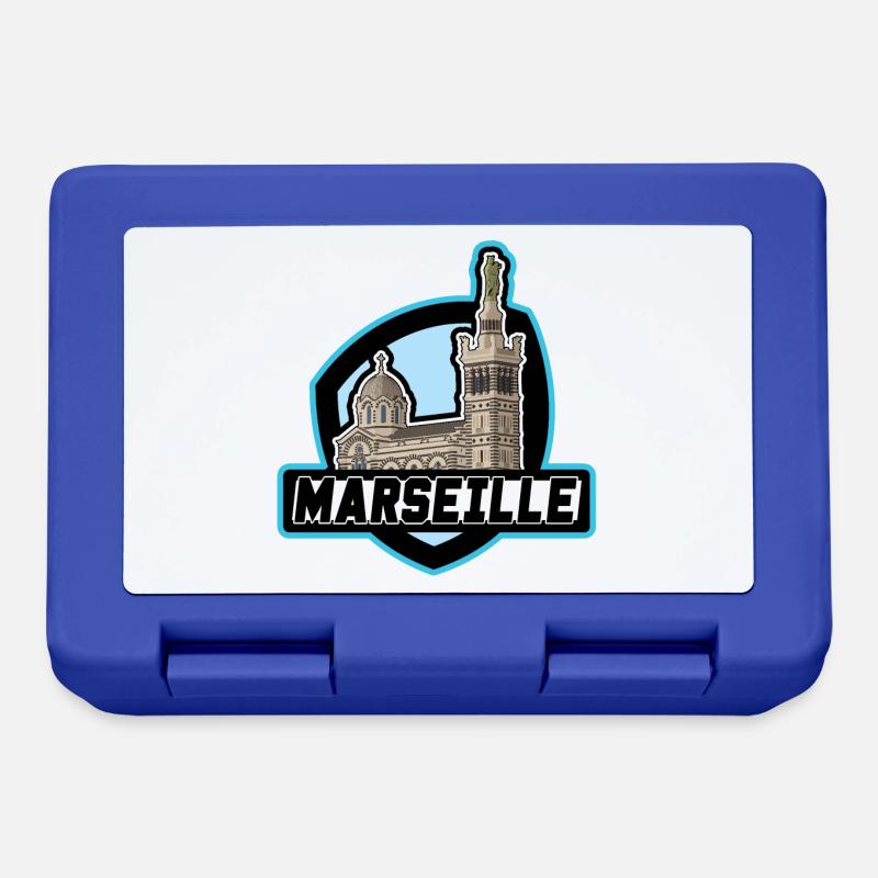 Logo Marseille - Boîte à goûter - bleu royal