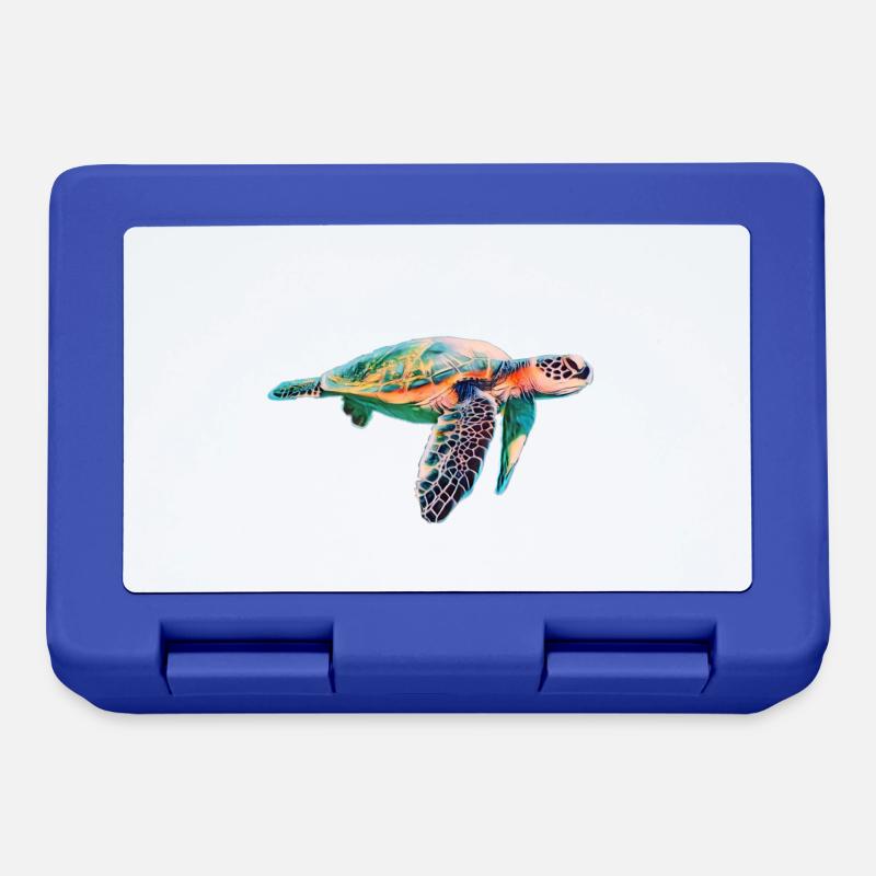 Tortue de mer - Boîte à goûter - bleu royal