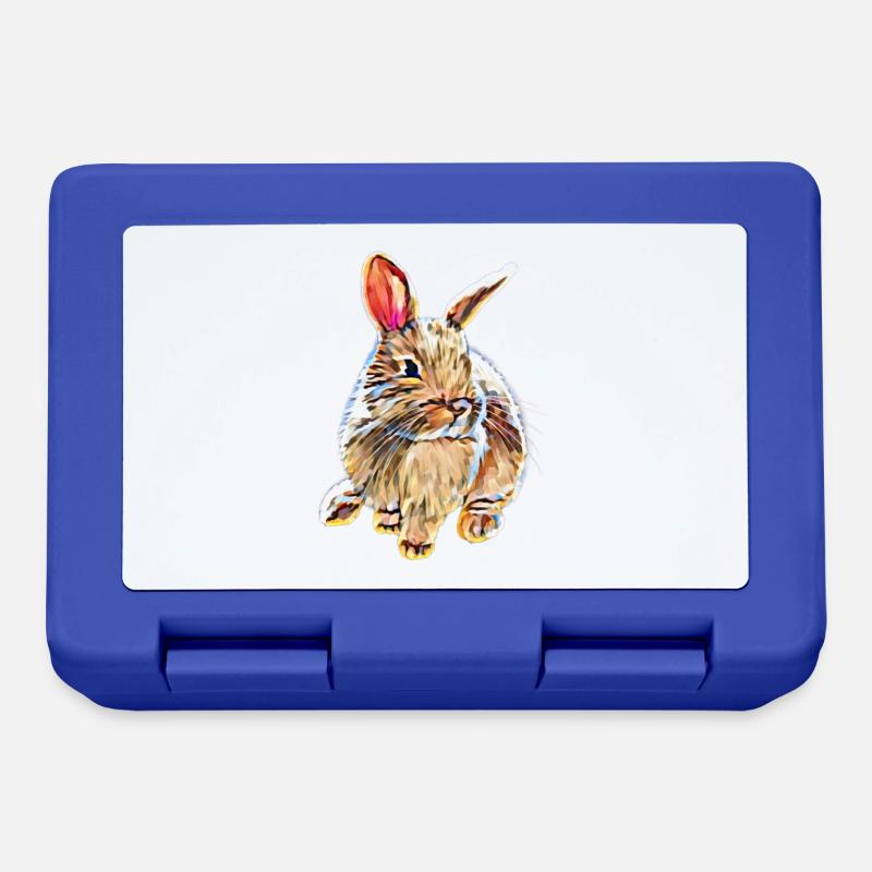 Lapin - Boîte à goûter - bleu royal