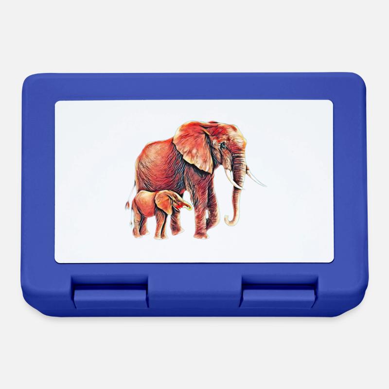 Éléphant - Boîte à goûter - bleu royal