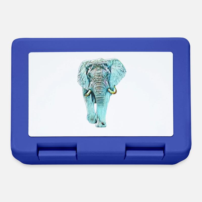 Éléphant - Boîte à goûter - bleu royal
