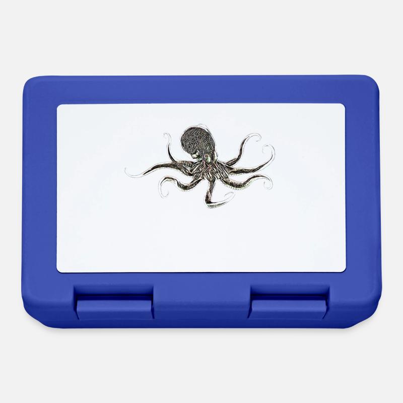 Octopus - Brotdose - Royalblau