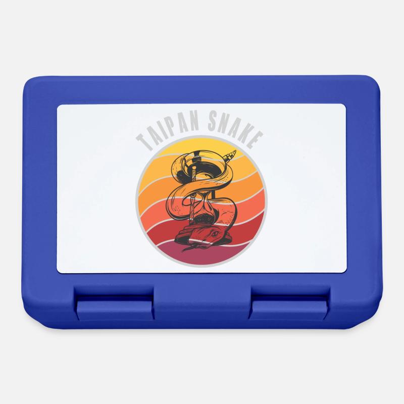 Taipan Schlangen Design / Geschenkidee - Brotdose - Royalblau