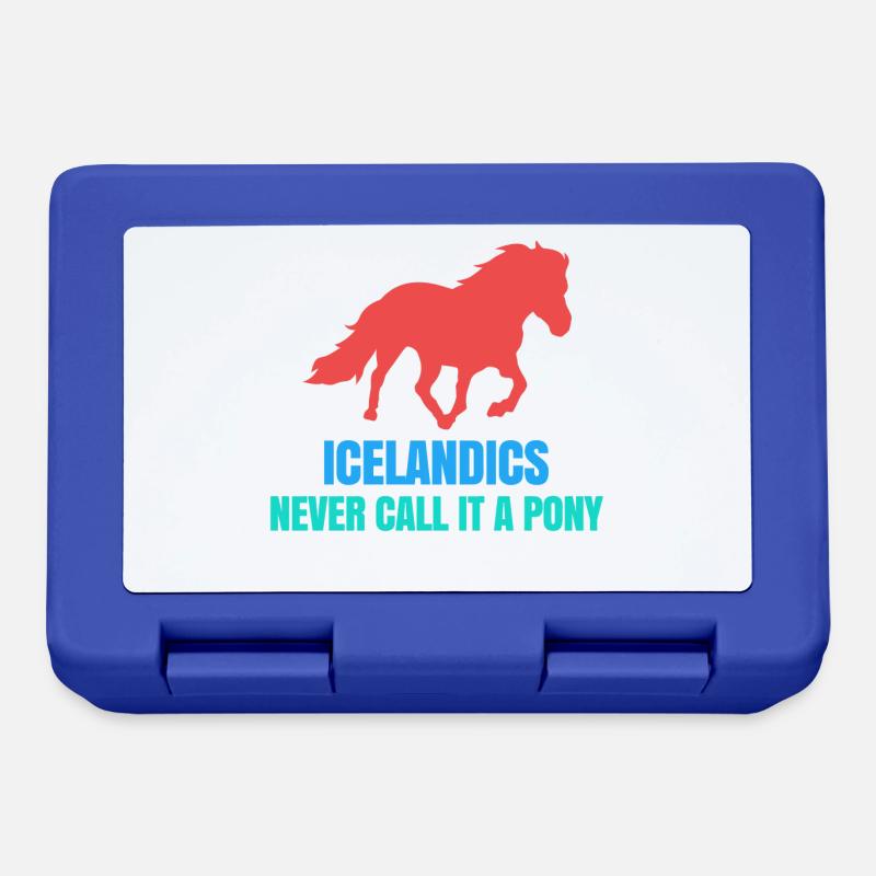 Islandpferde Pony Statement Isländer Pferdenarr - Brotdose - Royalblau